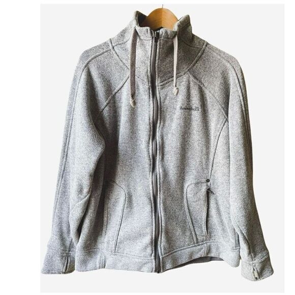 Avalanche Grey Women’s Cozy Athletic Running Sweatshirt Full Zip Jacket SZ XL - Picture 2 of 7